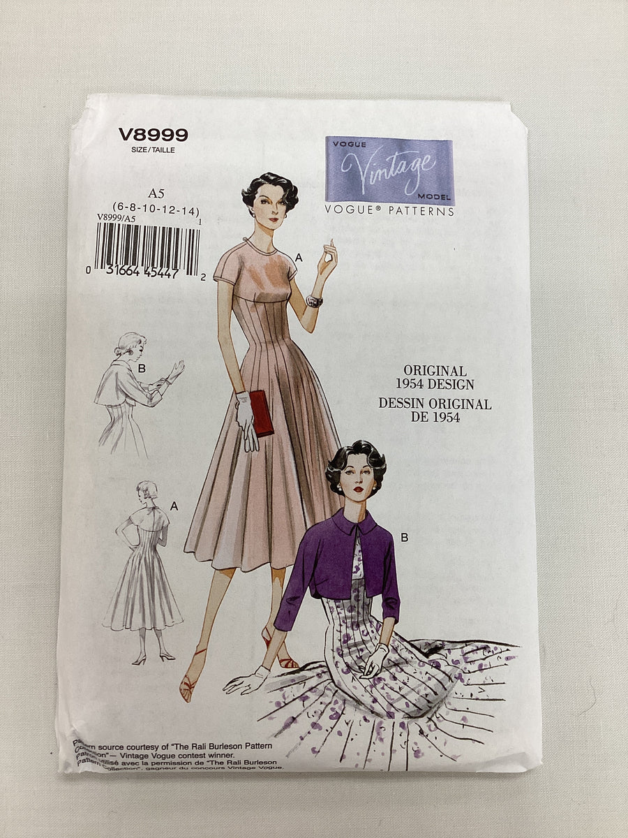 vogue vintage dress patterns 1954 Vintage Vogue Pattern
