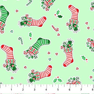 Patrick Lose Fabrics Jolly Holiday Holiday Treats in Minty