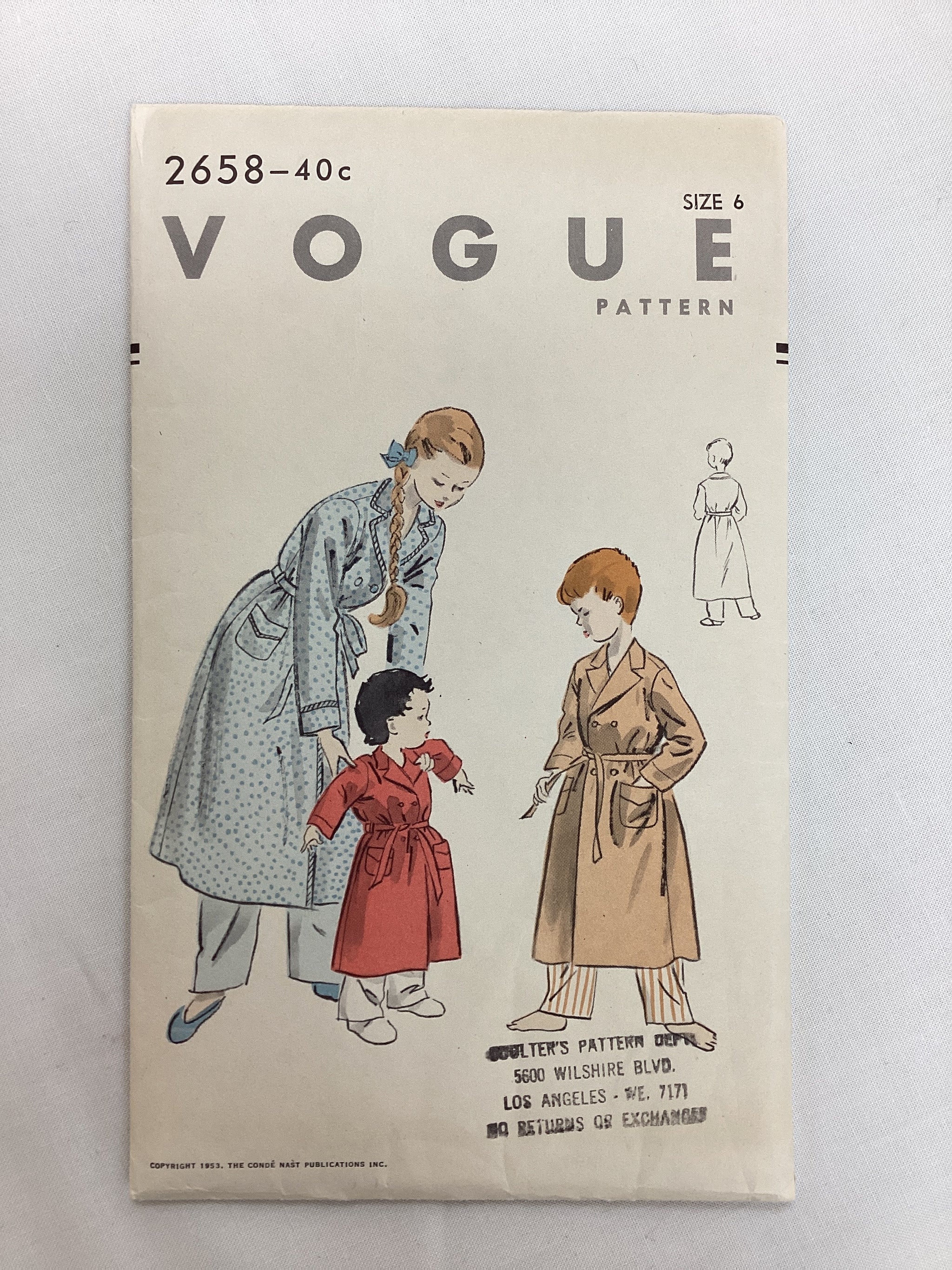 Vintage Vogue Pattern Size 6 Vintage Vogue Pattern Size 6