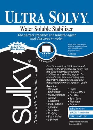 Ultra Solvy Extremely Firm & Stable Water Soluble Stabilizer