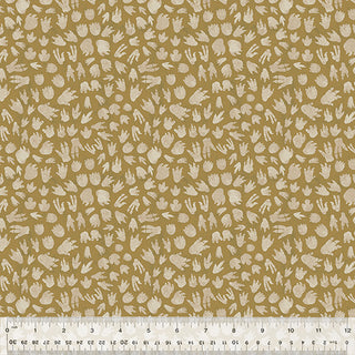Windham Fabrics Age of the Dinosaurs by Katherine Quinn Tracks in Tan