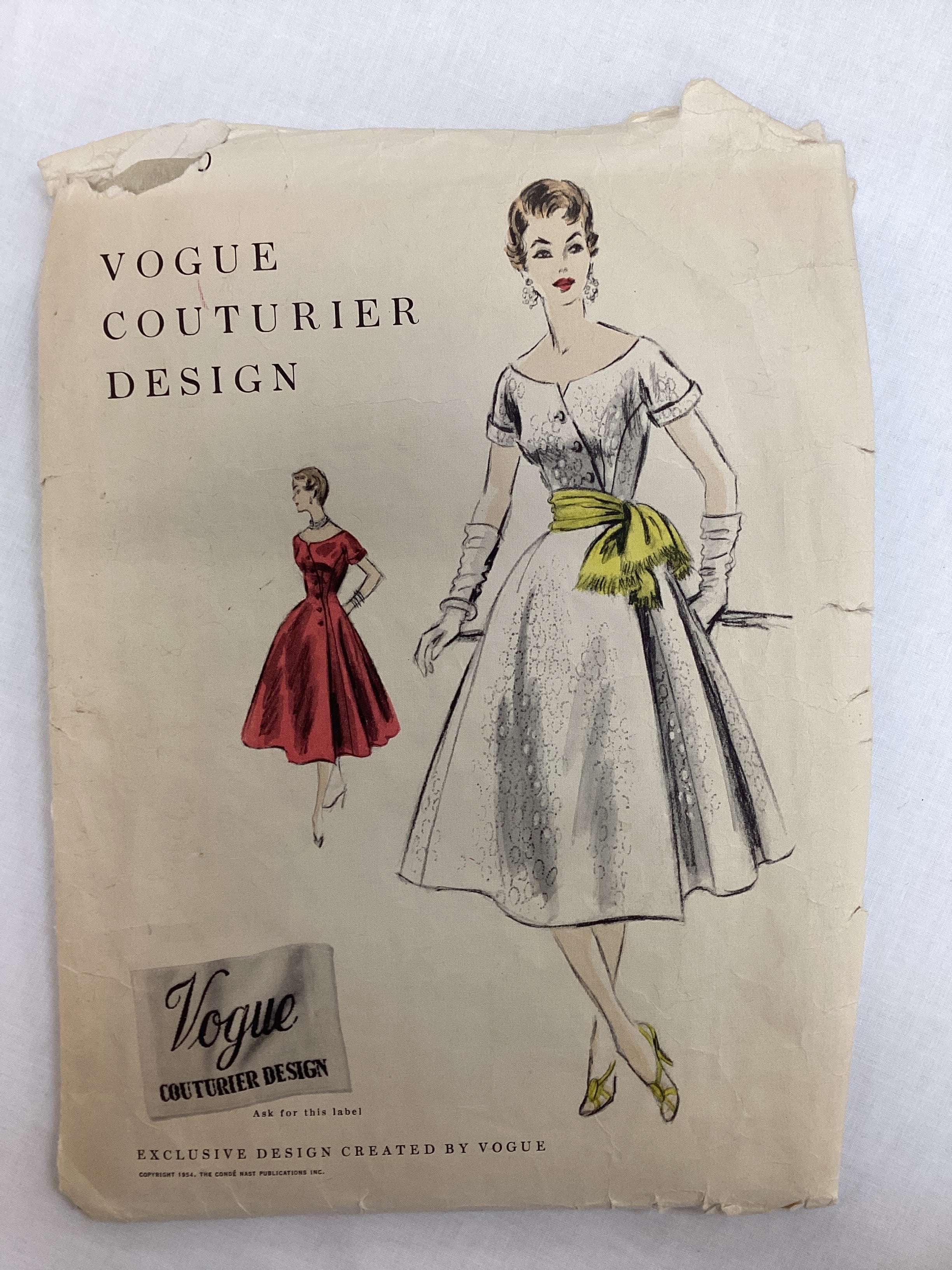 vogue designer dress patterns 1954 Vintage Couturier Design Vogue Patterns is the SHEIN PETITE Women's Summer Size:11 Years Reception Dresses