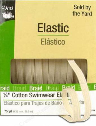 Natural Cotton Swimwear Elastic 1/4in x 75yds