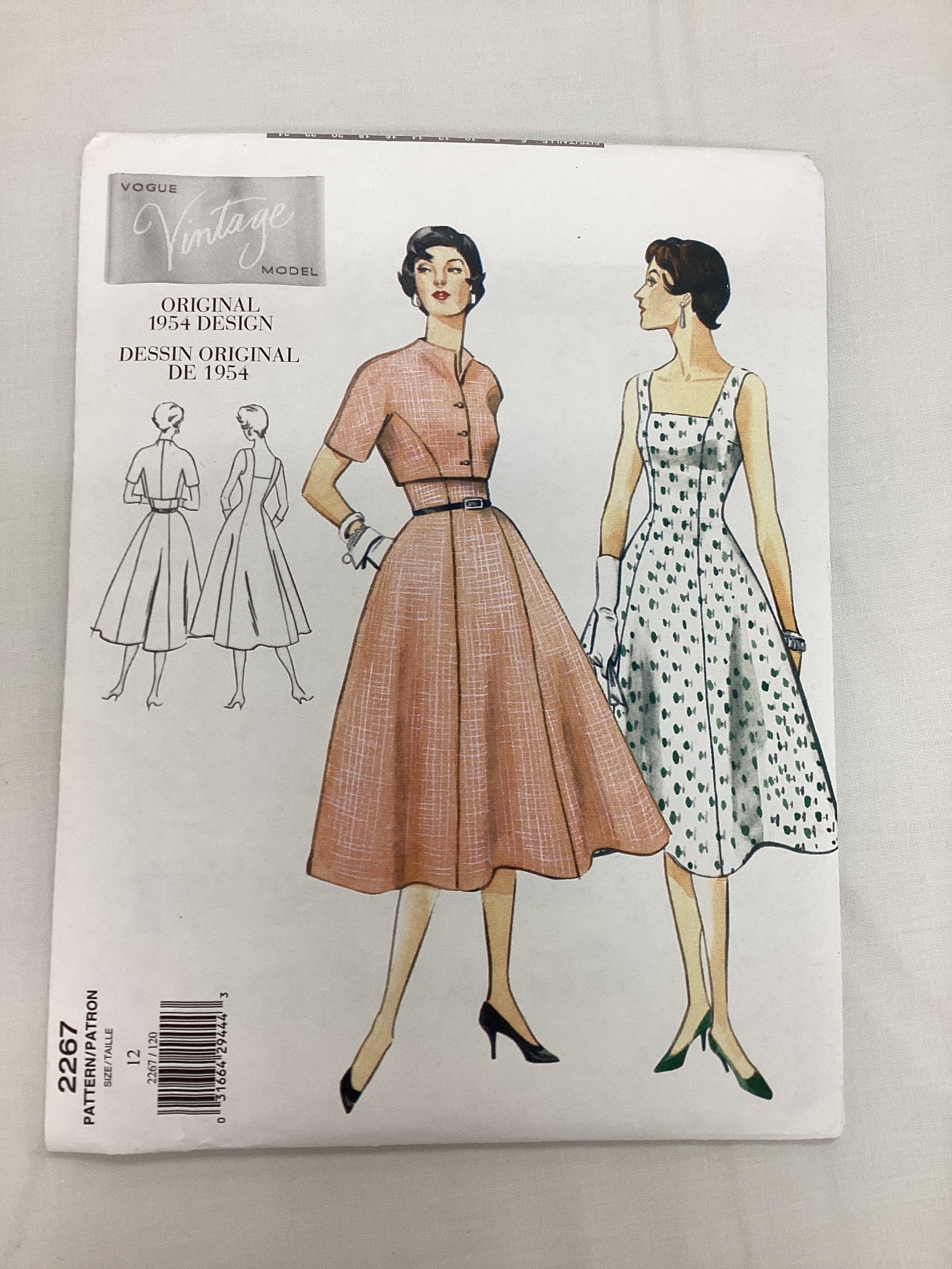 1954 Vintage Vogue Pattern