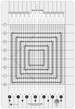 Creative Grids Stripology® Quarters Mini Quilt Ruler *more coming soon*