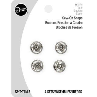 Dritz Snap Sew-On Size 3 Nickel