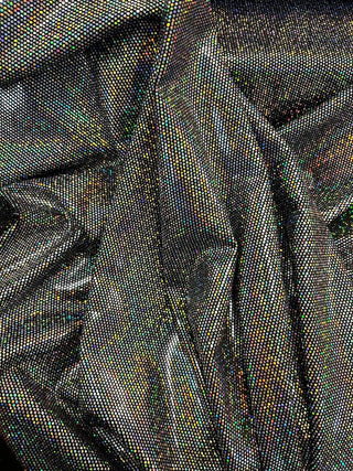 Hologram Knit in Silver Rainbow *factory deadstock*