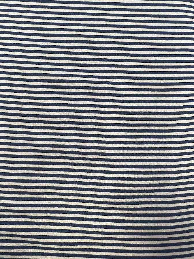 Small Stripe Blue & White 100% Cotton *factory deadstock