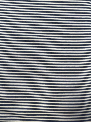 Small Stripe Blue & White 100% Cotton  *factory deadstock*