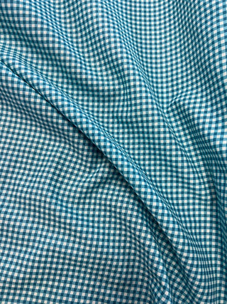 Frou Frou Cotton Lawn Gingham in Teal