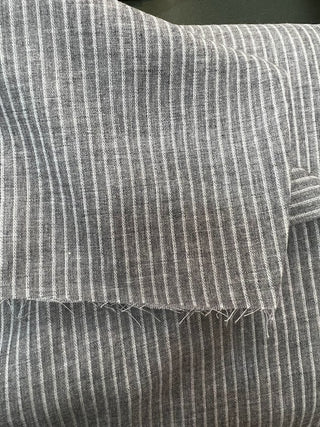 Striped Double Gauze in Grey