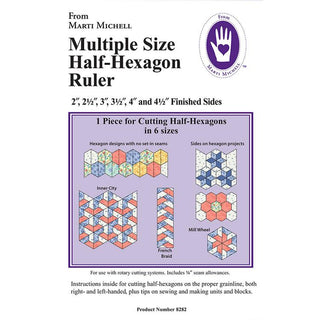 Multiple Size Half Hexagon Rule 8282 Michell Marketing#1