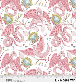 P&B Textiles Mystical Kingdom | Dragon Lace Pink