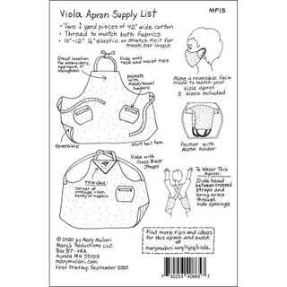 Viola Apron Pattern by Mary Mulari