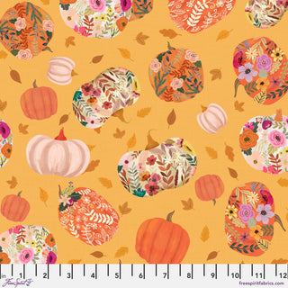 Freespirit Fabrics Autumn Friends by Mia Charro Pumpkin Paradise in Orange