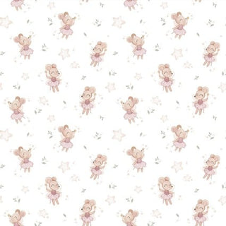 Poplin Prints Fairy Mouse on Soft White