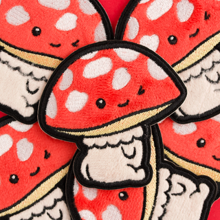 Luxcups Creative Red Mushroom Patch