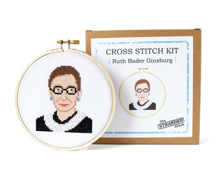 The Stranded Stitch Ruth Bader Ginsberg RBG Cross Stitch Kit *more coming soon*