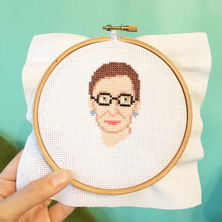 The Stranded Stitch Ruth Bader Ginsberg RBG Embroidery Kit
