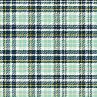RJR Fabrics Whimsy and Lore by Vincent Desjardins Clad In Plaid in Crazy For Teal